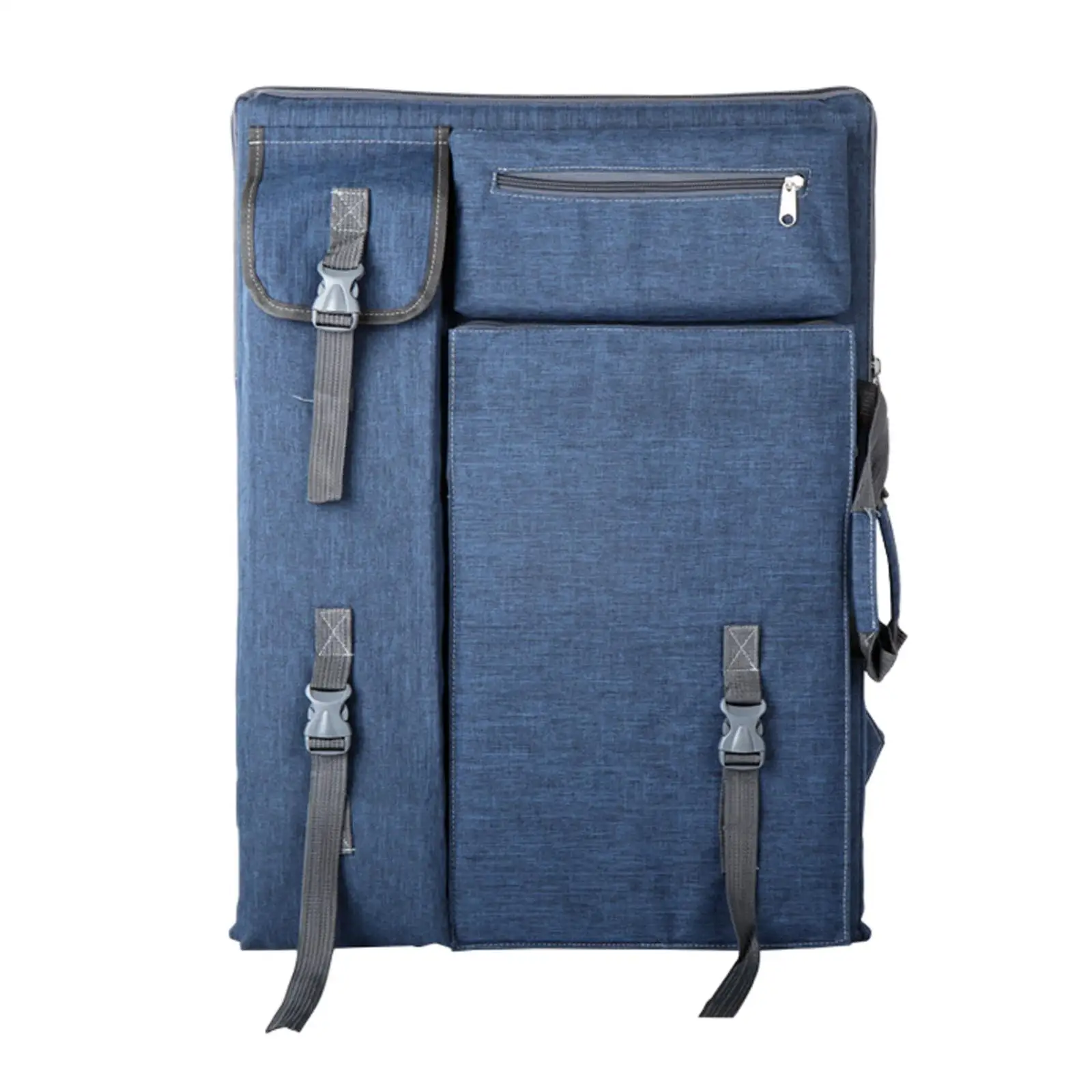 Art Portfolio Case Blue Water Resistant Breathable Adjustable Shoulder Straps Art Drawing Board Bag Painting Bag Backpack