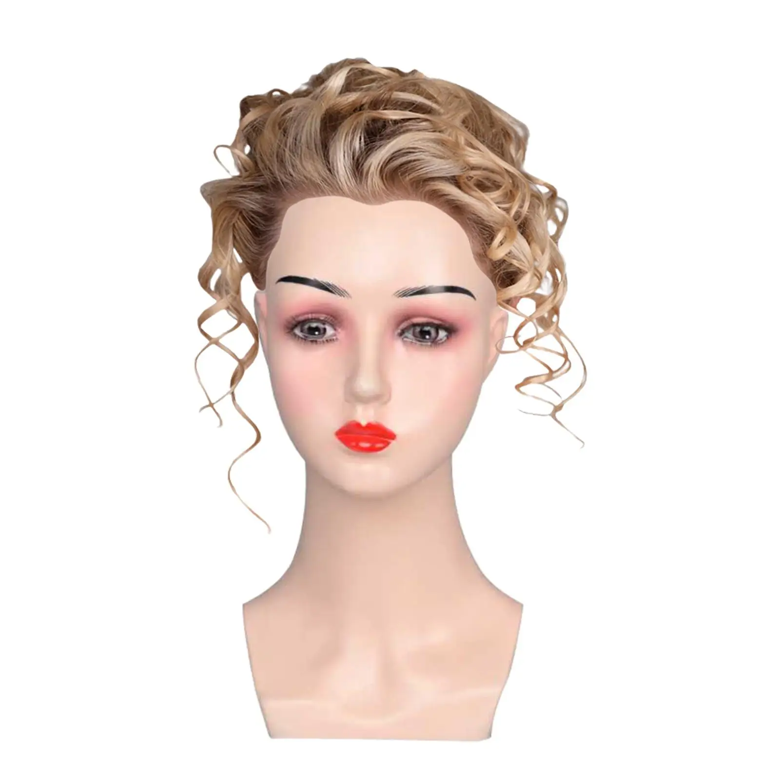 Female Bald Mannequin Head Hat Display Rack Stable Base Smooth Durable Manikin for Hats Wigs Making Hairpieces Necklace Jewelry