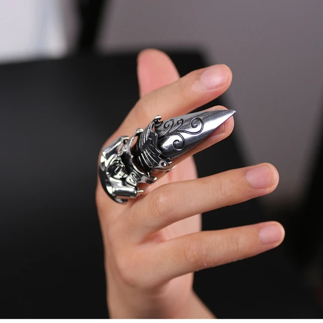 Heavy Rock Punk Joint Rings Vintage Cool Dragon/skull/scorpion Gothic  Scroll Armor Knuckle Full Metal Finger Rings-style 38 | Fruugo NO
