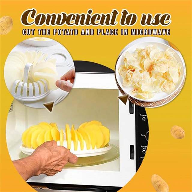 3Pcs/lot Plastic Potato Chip Slicer Tools Kitchen Homemade Microwave Potato  Chips Maker Healthy Fresh Chip Making Machine - AliExpress