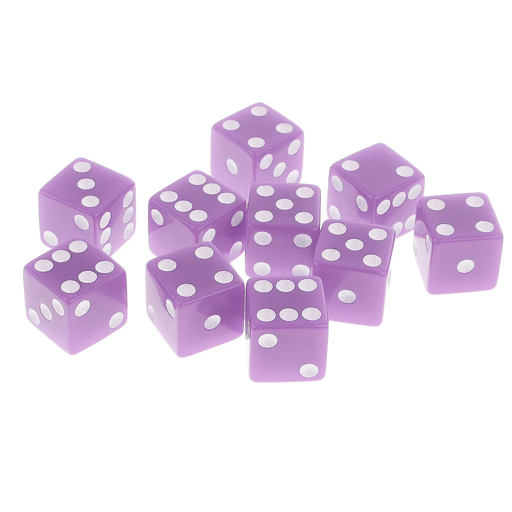 10 Piece D6 Dice Playing Games for  And  MTG RPG Gaming 16mm