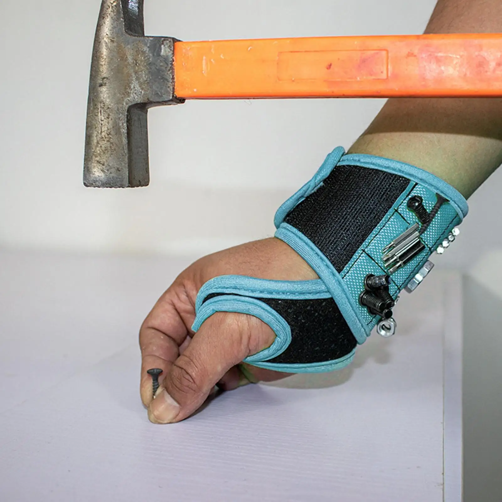Magnetic Wristband, Organiser Holder with 9 Magnets Tool Belt for Holding Screws Drilling Husband Carpenters Handyman