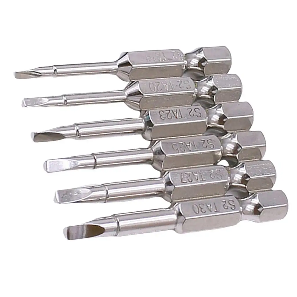 six packs Screwdriver Bits 1/4 Shank Head Pneumatic 1.8/2/2.3/2.5/2.7/3mm