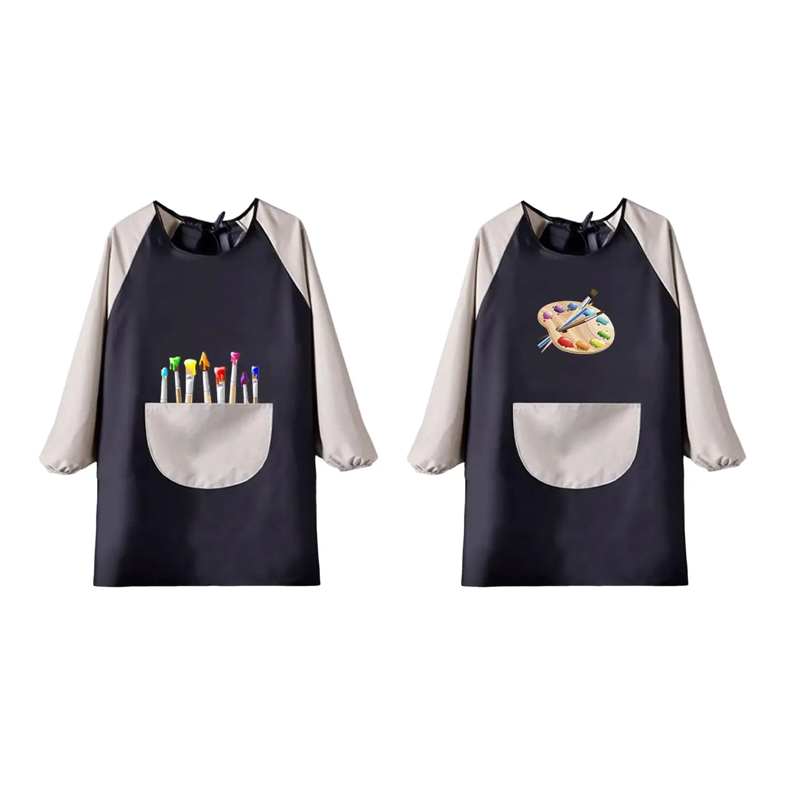 Portable Kids Painting Apron Comfortable Bibs for Kitchen Kids