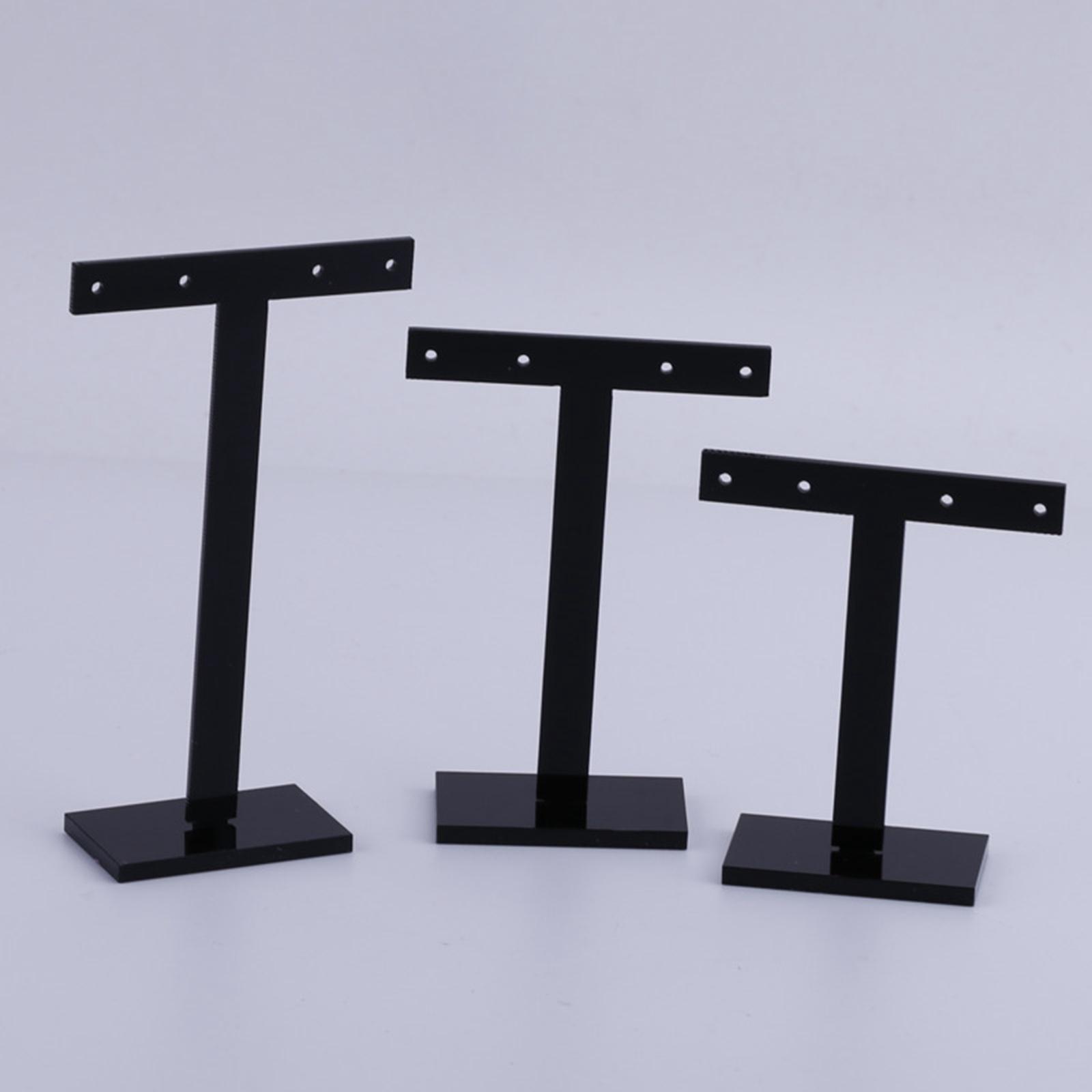 3Pcs Tabletop Earring Display Stand Photo Props Retail Photography Black Jewelry Holder Display Holders for Show for Women Girls