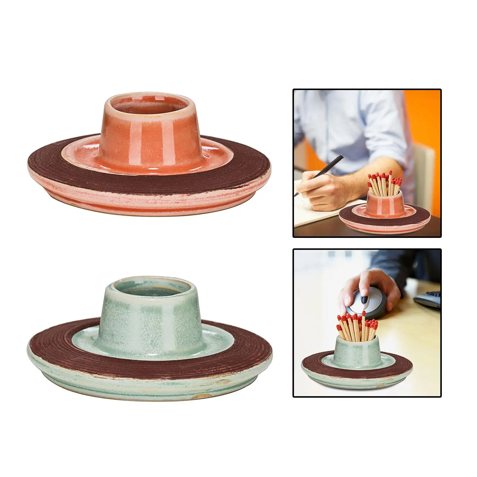 Modern Ceramic Match Holder Bucket, Storage Box, Jar, Decorative, Organizer, Ornament, Crafts Centerpieces for Home Teahouse