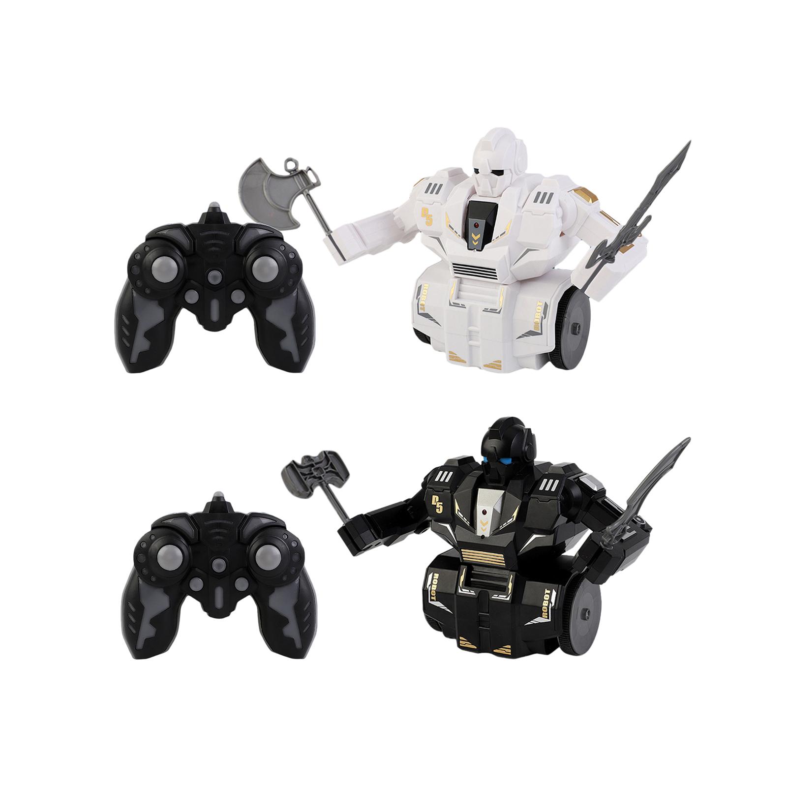 RC Battle Robots USB Charging Logical Thinking Left Right Turn Children Robot Toys for 4 5 6 7 8 12 Boys Girls Holiday Gifts