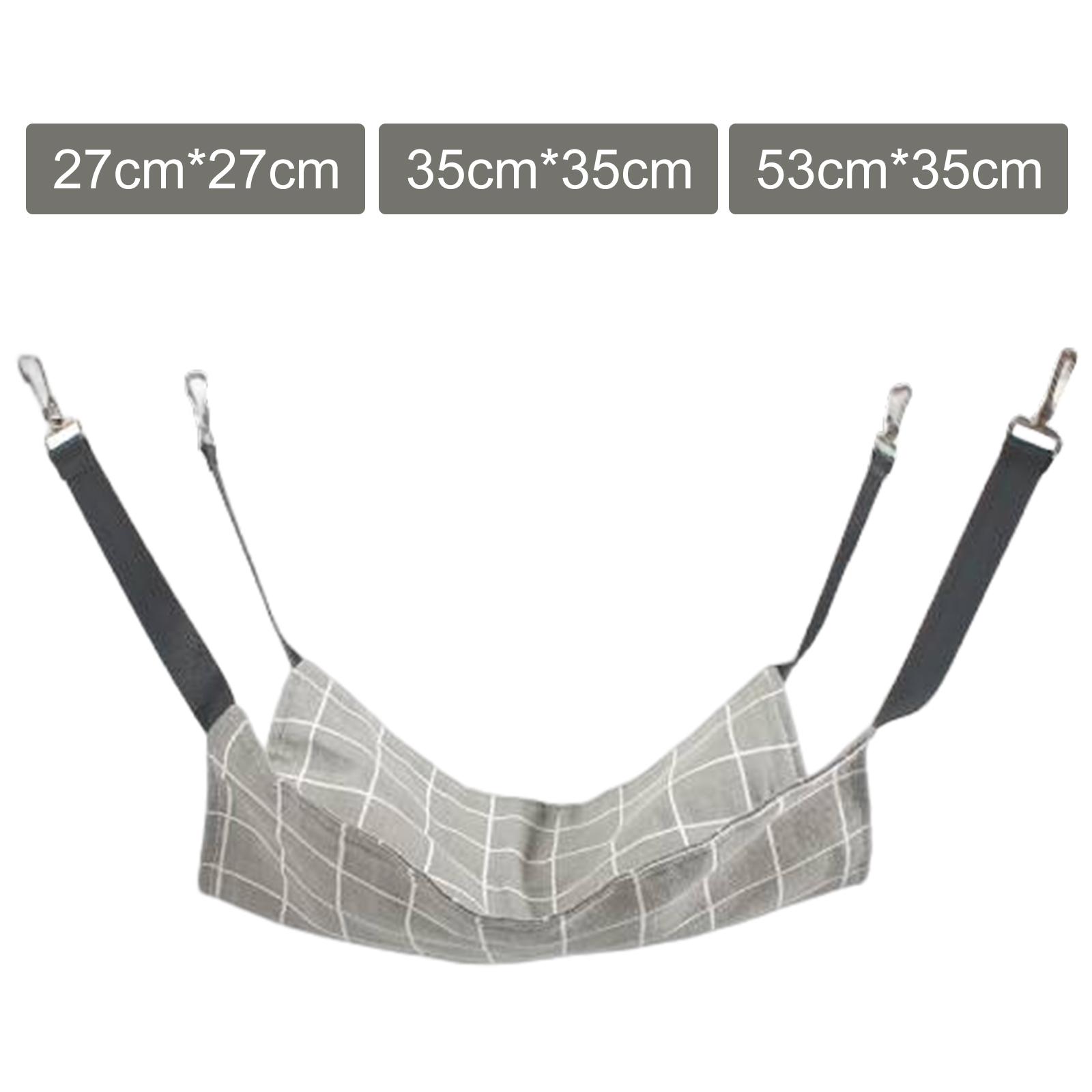 Reversible Cat Hammock for Cage Cotton and Linen Soft Breathable Pet Cage Hammock for Small Dogs Kitten Small Animals Ferret