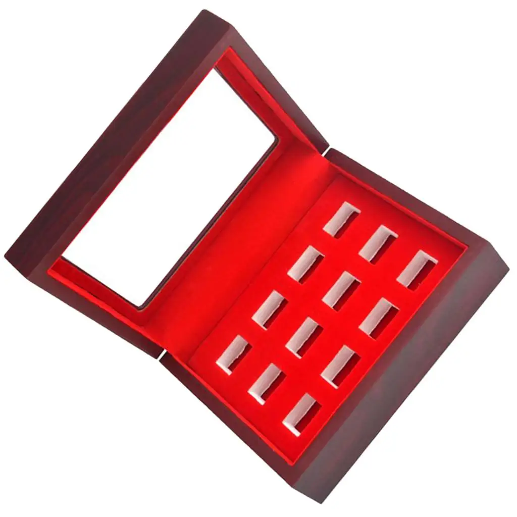 Luxury Red Wooden  Holes Championship  Display 19..5x7cm