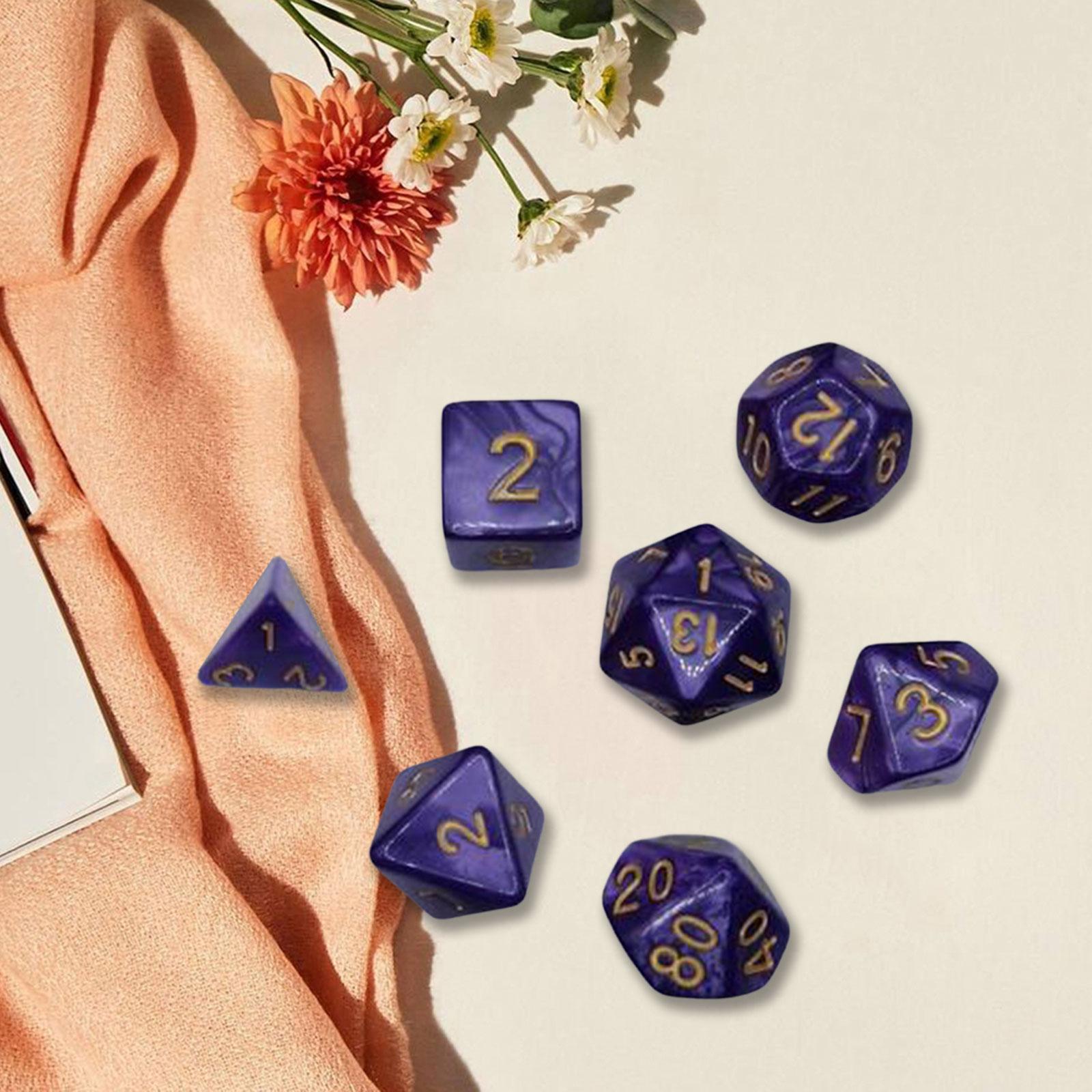 RPG Dices Set, Role Playing Dices, Polyhedral Acrylic Dices, D20,D12,D10 (00-90 and 0-9),D8,D6 and D4