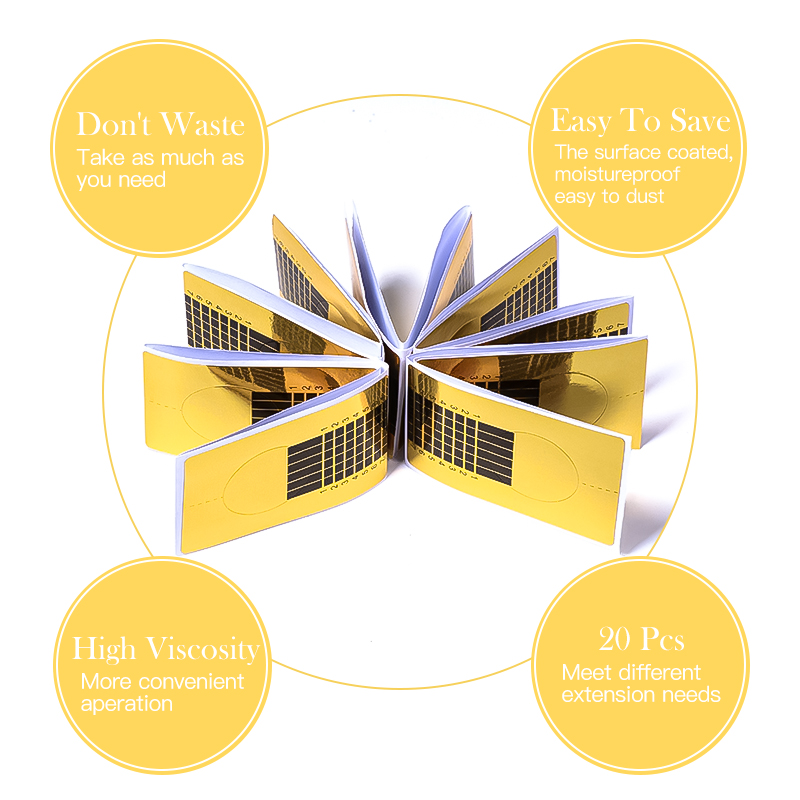 Description Picture 6 of item20PCS 40PCS Nail Builder Form For Extension French Acrylic UV Gel Tips Nail Art DIY Tools Builder Guide Mold Manicure Stencil