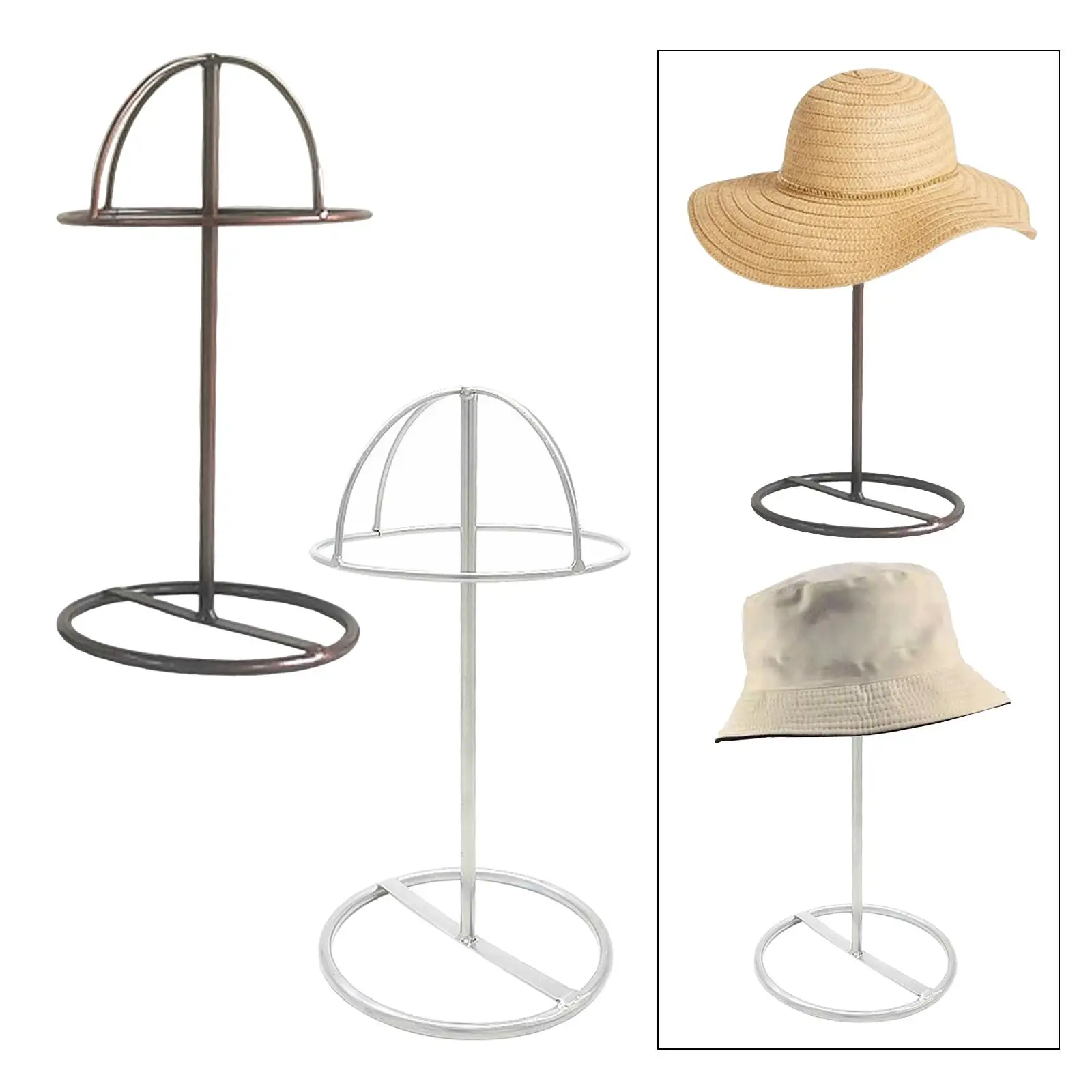 Hat Display Stand Portable Non Slip 20cm Sturdy Home Storage Rack Baseball Sports Cap Storage Organizer Dome Shape Hat Holder