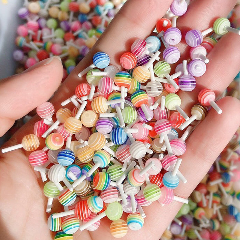 Best of 4mm, 6mm Lollipop Nail Art Charms Kawaii Resin Acrylic Accessories Jewelry Colorful Mini Sweet Candy Manicure Rhinestone 50 / 20pc Reviews & Tips