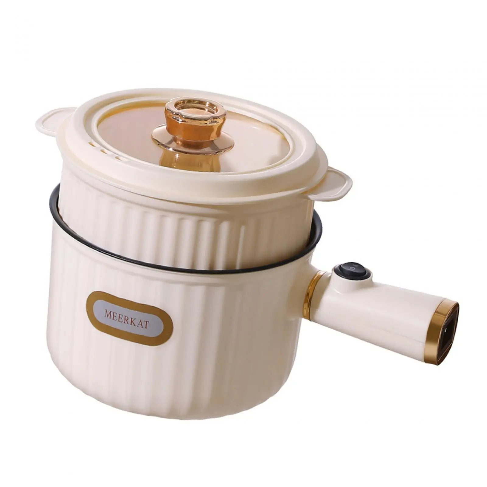 Hot Pot Electricr Portable Multifunctional with Steamer Household Noodles Cooker Mini Pot for Eggs Soup Fry Noodles