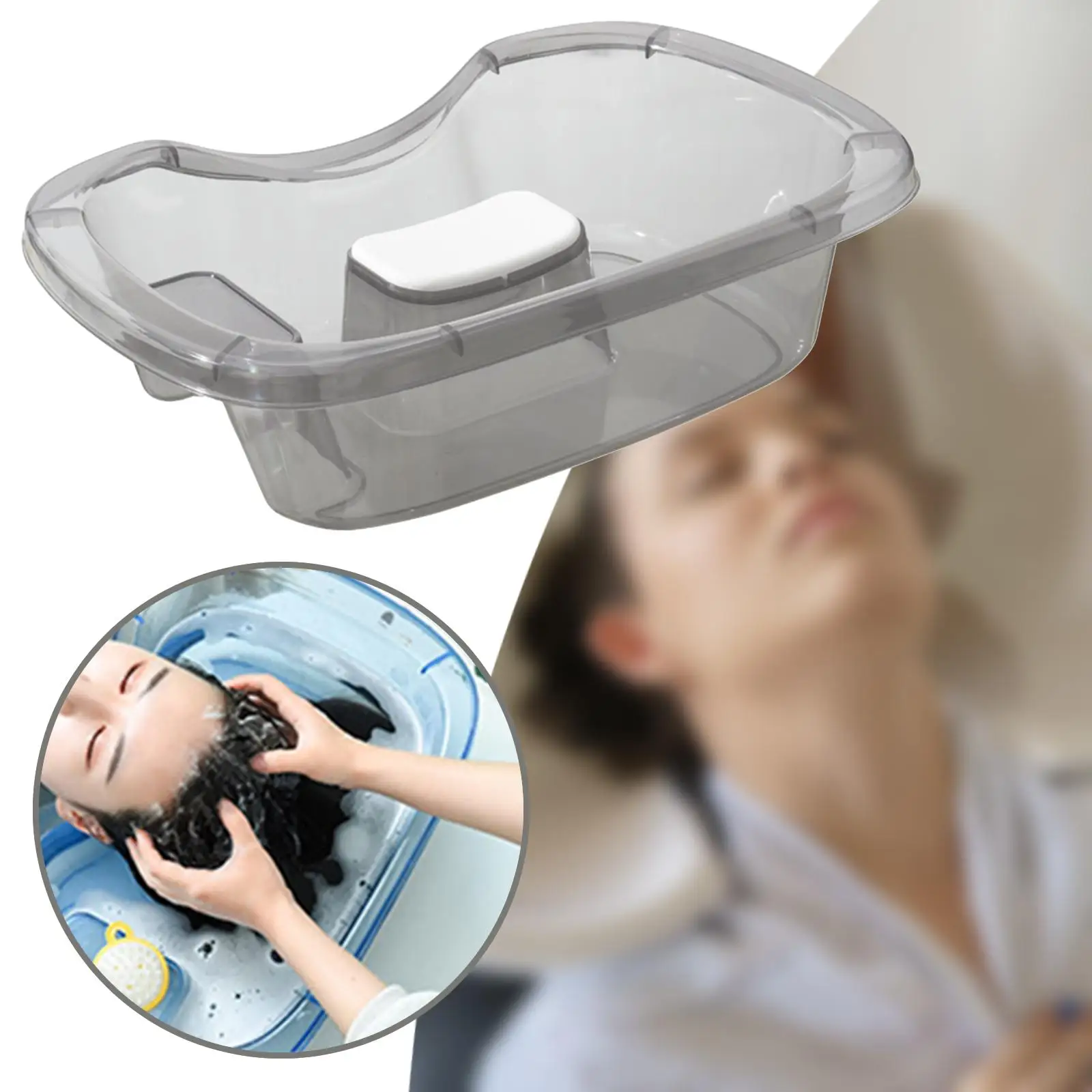 Shampoo Basin Lightweight Mobile Shampoo Basin Hair Washing Tray Shampoo Bowl for Elderly Injured Disabled Salon Children