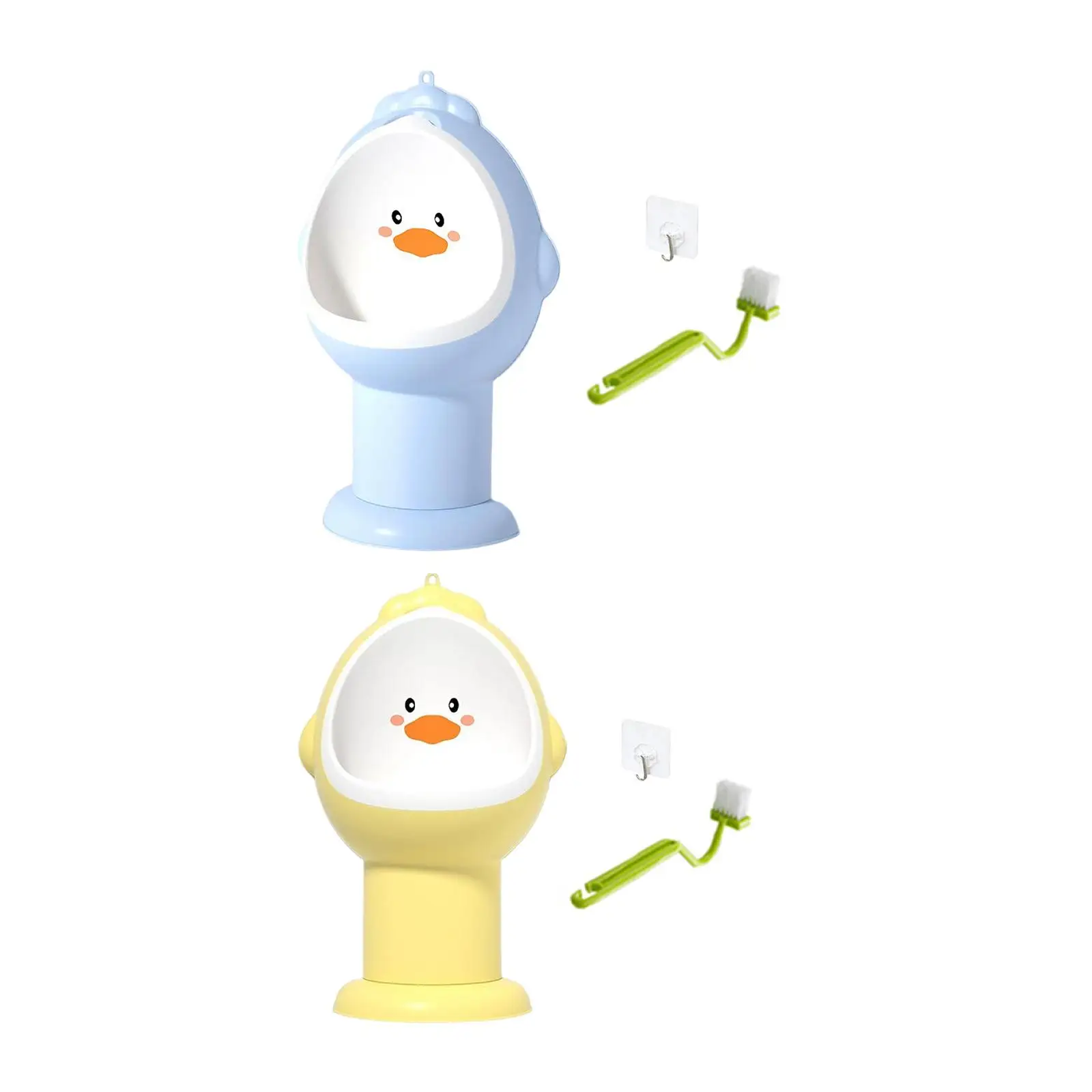 Hanging Children Stand Vertical Urinal with Cleaning Brush for Bathroom