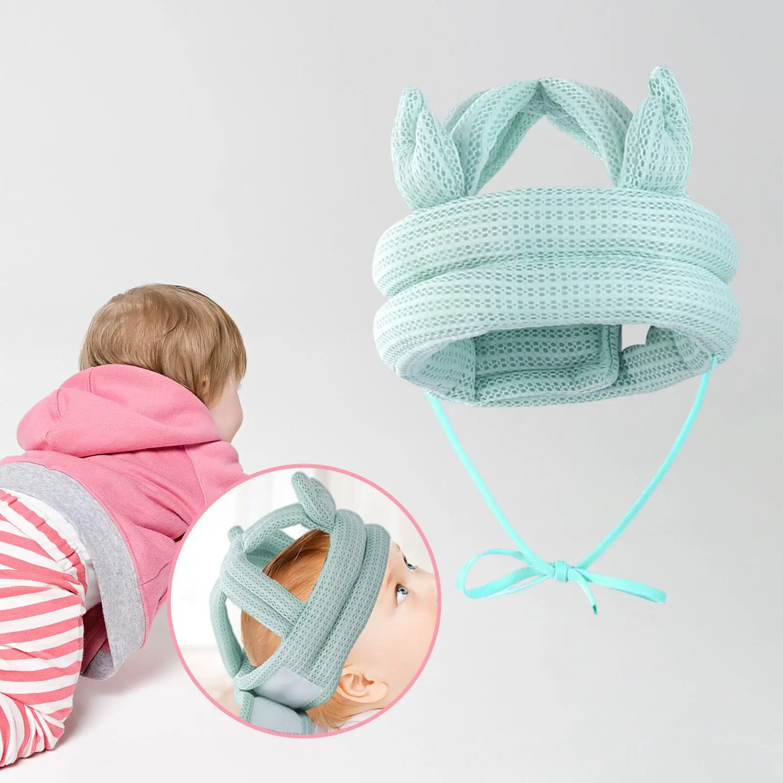 Head Protector Adjustable Kids Soft Head Cushion Baby Protective Harnesses Cap for Children Infant Crawling Walking Playing