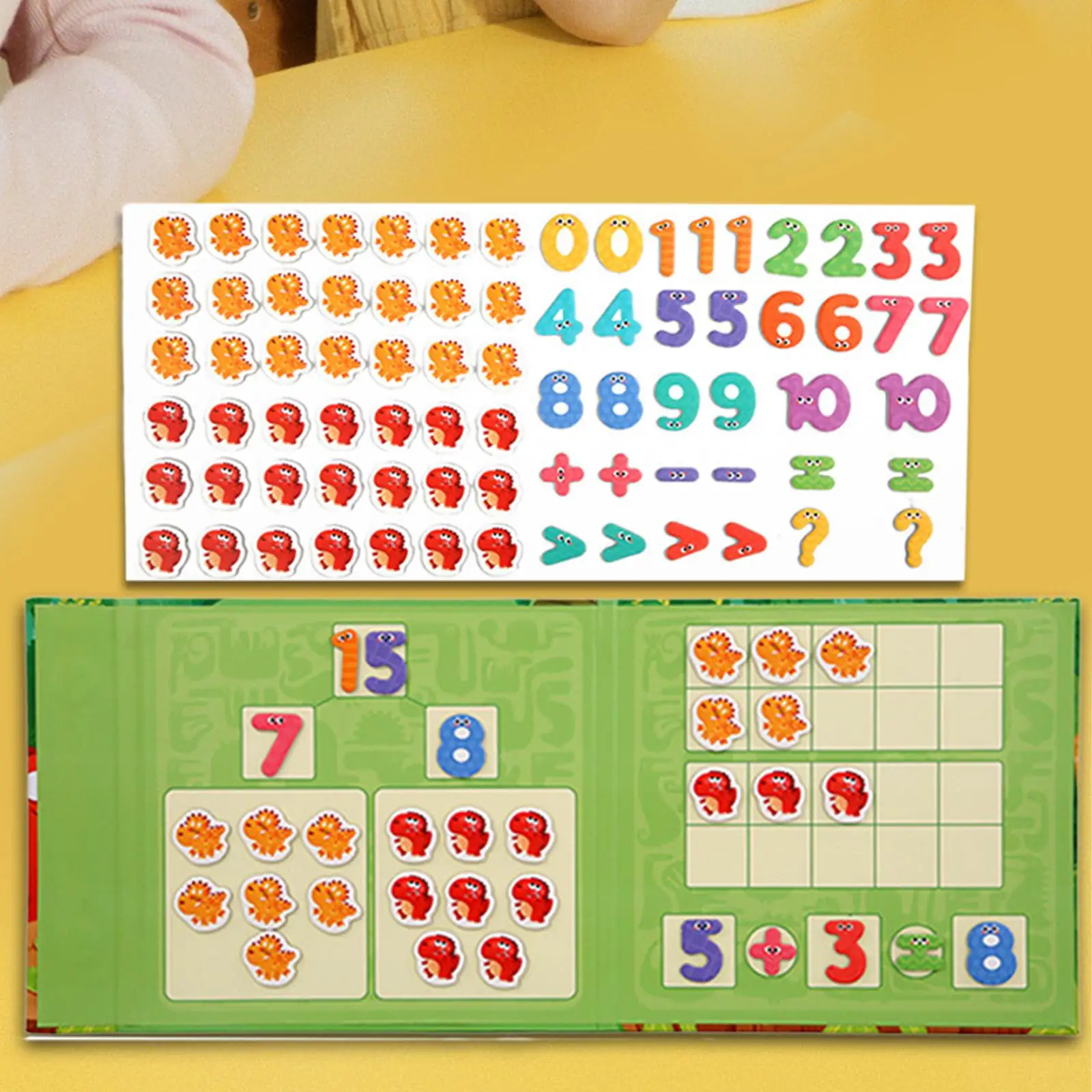 Montessori Ten Frame Set Number Counting Math Teacher Aids Early Educational Toy for Kindergarten Elementary Kids Toddlers Girls