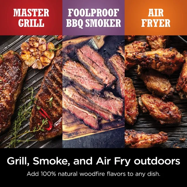 Ninja Woodfire Outdoor Grill & Smoker, 3-in-1 Master Grill, BBQ Smoker, &  Outdoor Air Fryer with Woodfire Technology, OG700 - AliExpress