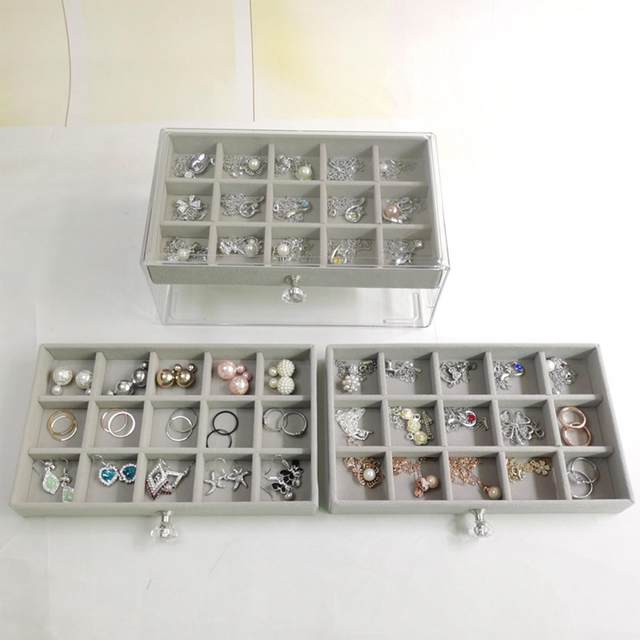 Acrylic Jewelry Organizer, Flannel Jewelry Organizer