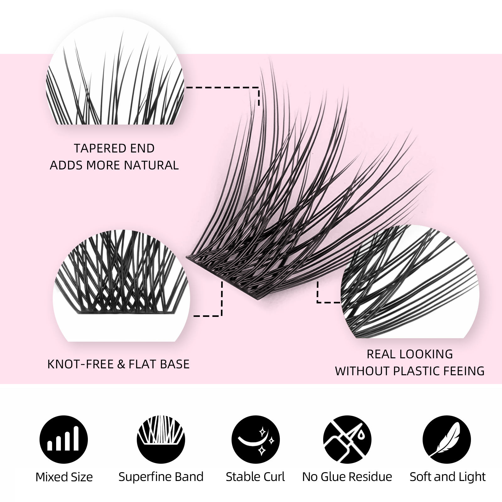 Best of YUANZHIJIE 144pcs Premium DIY Cluster Eyelash Extension Fluffy Natural Segmented Individual Faux Mink Lashes Professional Makeup Reviews & Tips - Image 3