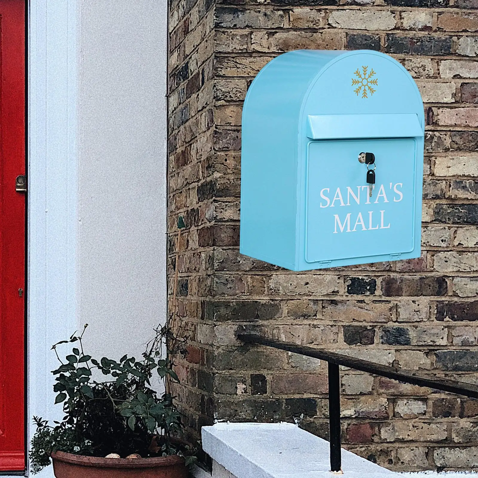  Post Box Large Entrance with 2 Keys Locking Key Envelopes Postbox Case  Large Capacity Mail Box for Rural Decor