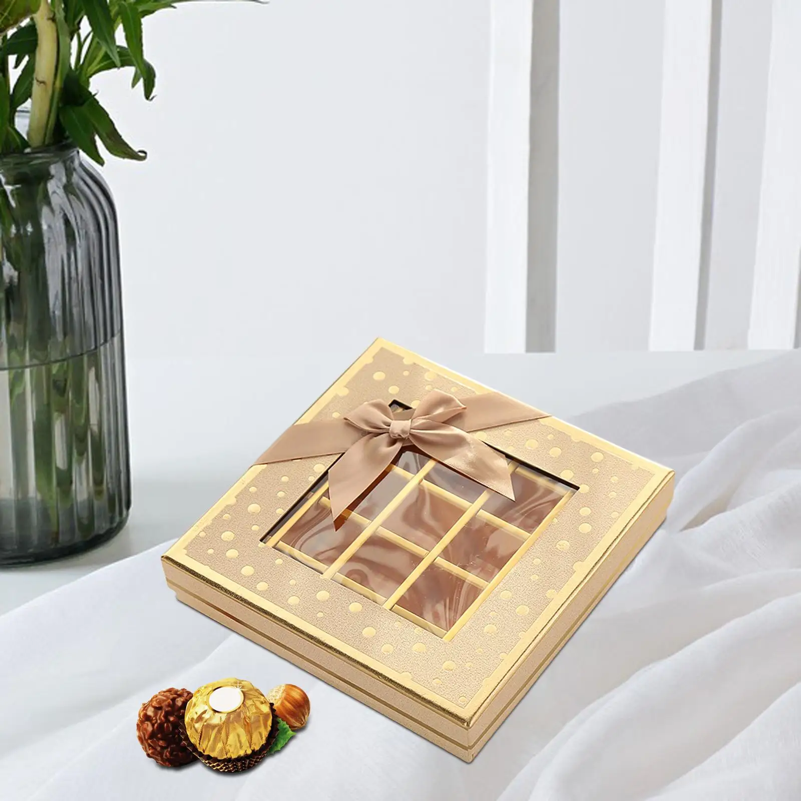 Chocolate Box 25 Inner Grids Valentines Day Gift for Wife Husband Wedding
