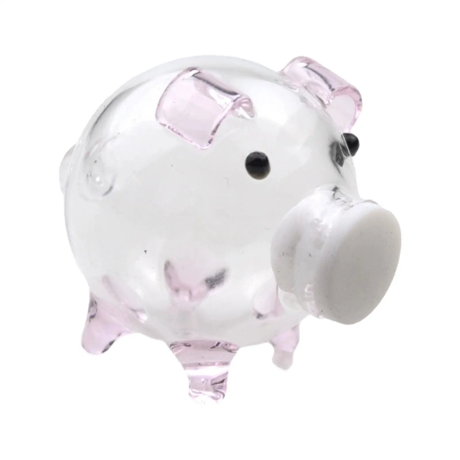 60mmx40mm Glass Piggy Bank Money Bank Lovely Change Box Table Decoration Money Saving Pot for Children Birthday Gift Practical
