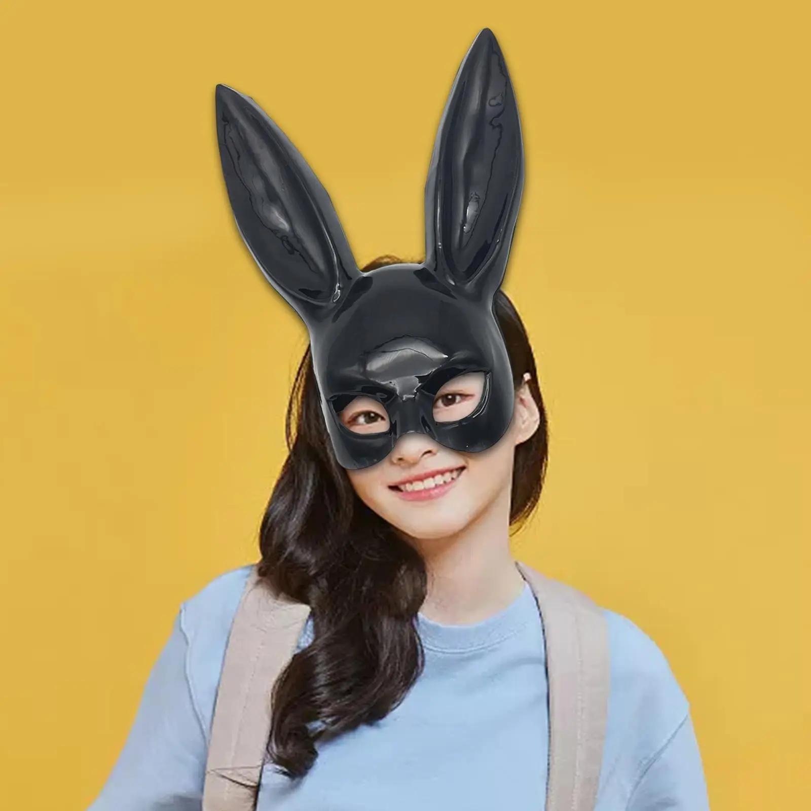 Women`s Masquerade Rabbit Mask  Photo Prop  Bunny Mask for Theatrical Halloween Eve Accessory Holiday Cosplay