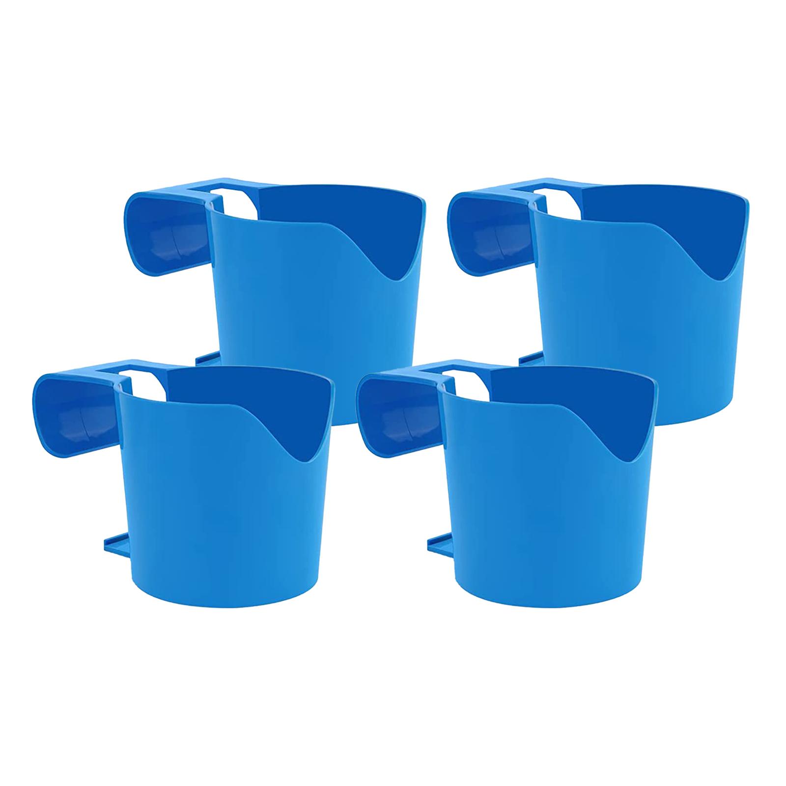 4x Poolside Cup Holders Portable Container Hook Pool Drink Holder Clip on for Spa Drinks Beverage Inflatable Hot Tub