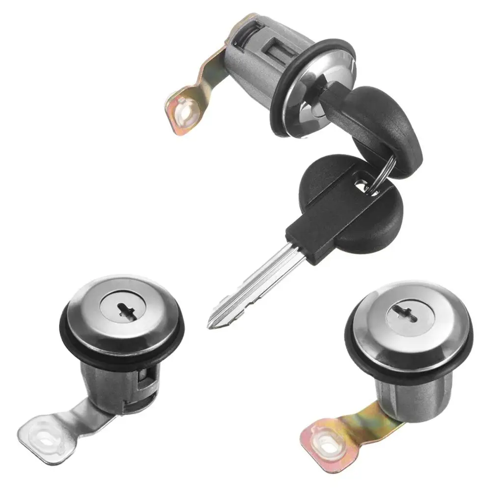 dolity 3 Pieces Ignition Key Switch Lock Cylinder with 2 Keys For Peugeot Citroen