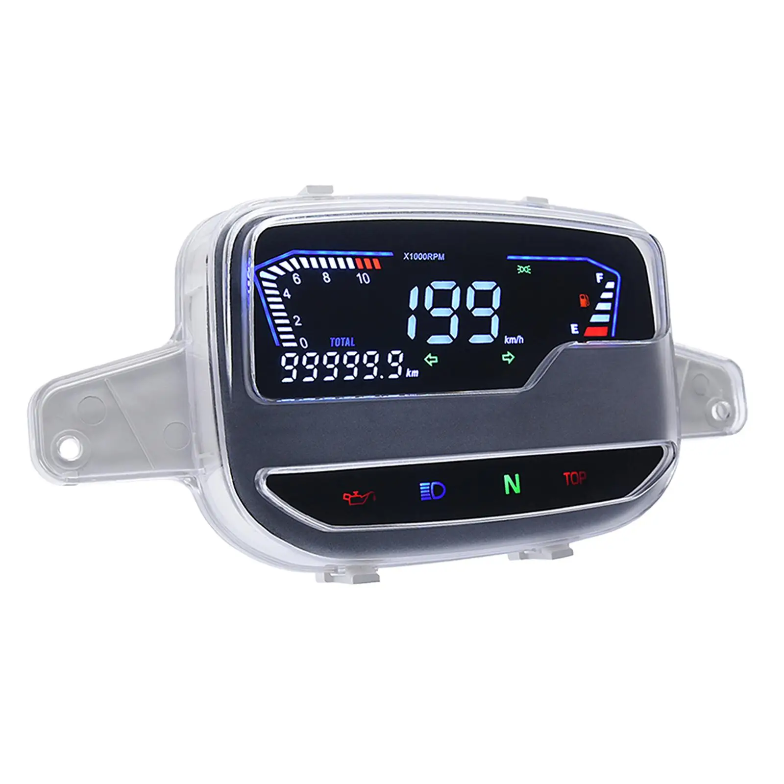 Motorcycle Speedometer 199 Kph km/H Replaces Full Screen Display Easy Installation Gauge Assembly for Yamaha SS2 Y110SS