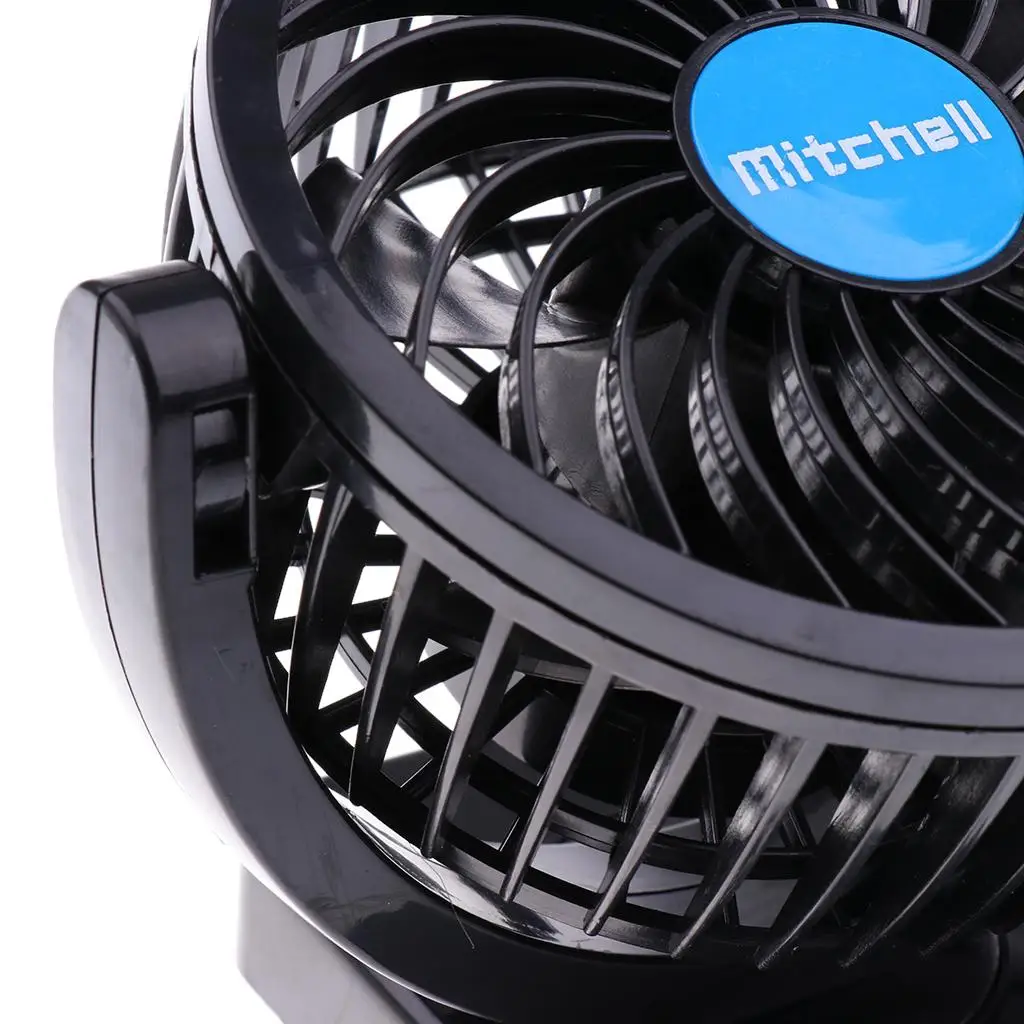 12V 360 Rotating 2  Strong Wind Low Noise Air Conditioner Cooling Fan