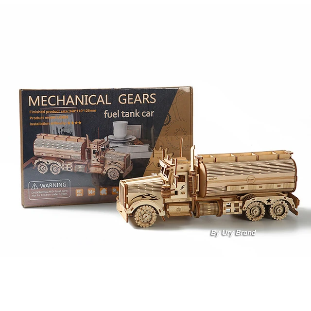 DIY 3D Wooden Puzzles Money Box Piggy Bank Fuel Truck Model Building Block  Kits Assembly Jigsaw Toy Gift for Children Adult - AliExpress