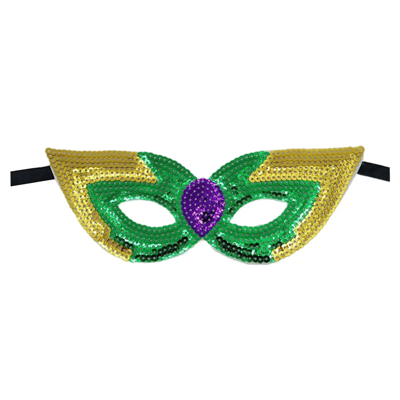 Glitter Masquerade Mask Half Face Eyemask for Club Prom Holiday Stage Performance