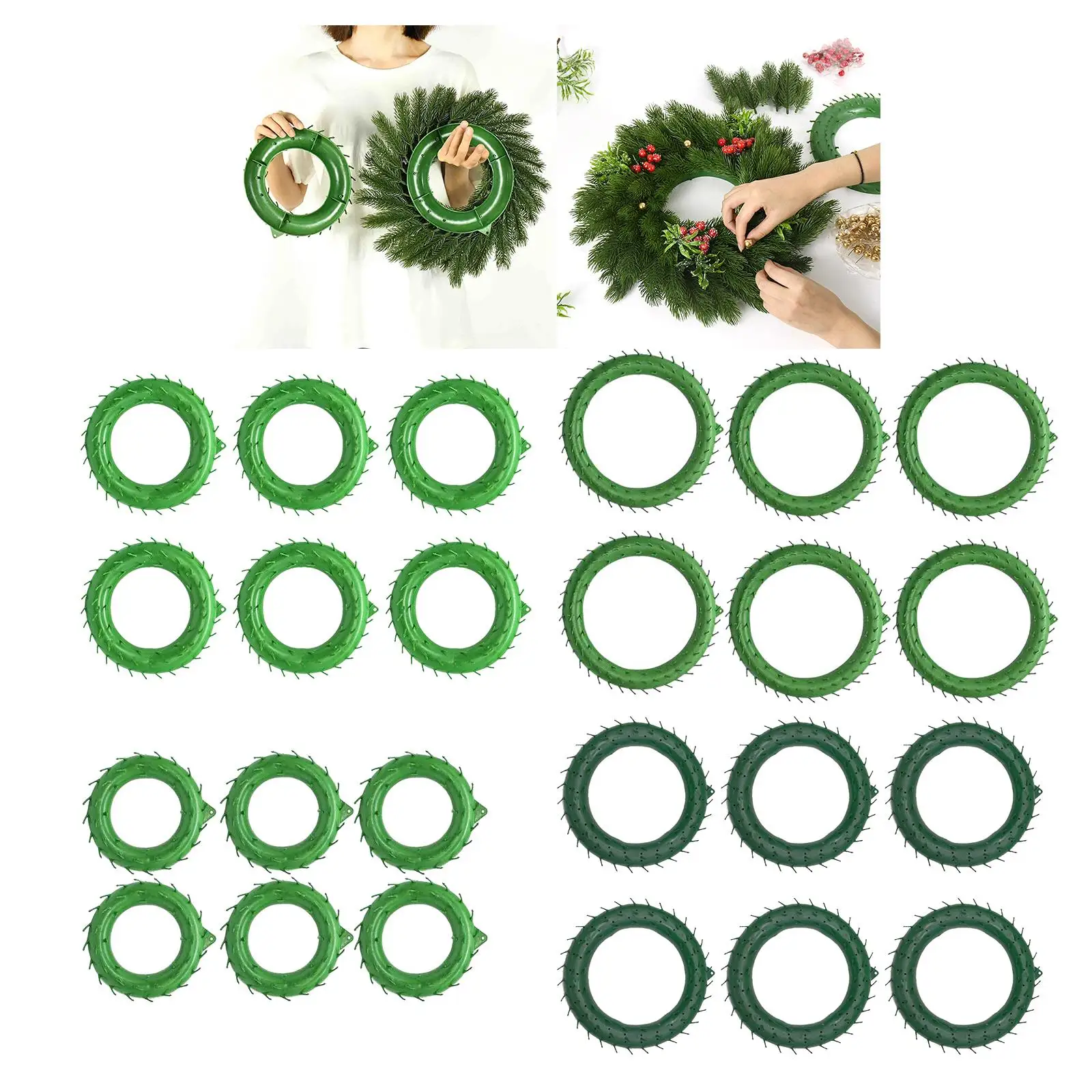 Christmas Garland Household Durable Home Decor Wreath Holder DIY Accessories for Door Ornament Festival Crafts