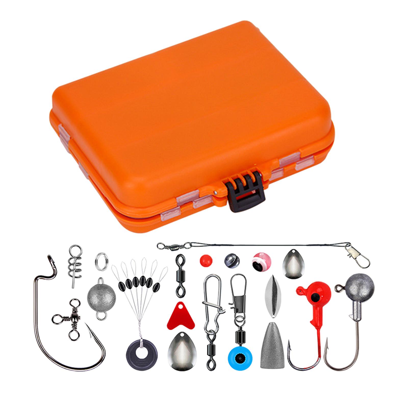 257-piece Fishing Accessory Kit, Including Jig Hooks, Bass Casting Weights, Fishing Swivels,