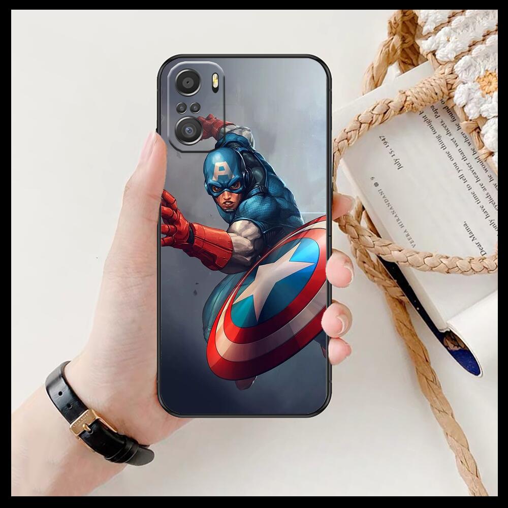 Мягкий черный чехол для телефона с изображением Капитана Америка Marvel для  Xiaomi Redmi Note 10S 10 9T 9S 9 8T 8 7S 7 6 5A 5 Pro Max | AliExpress