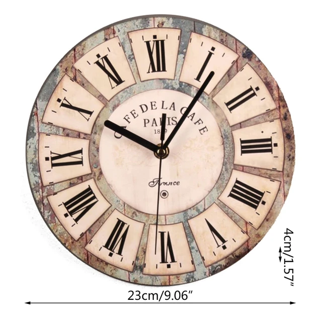 Small Wall Clock, 8 Inch Silent Retro Wooden Wall Clock, Decorative Wood  Wall Clock for Kitchen, Bedroom, Living Room