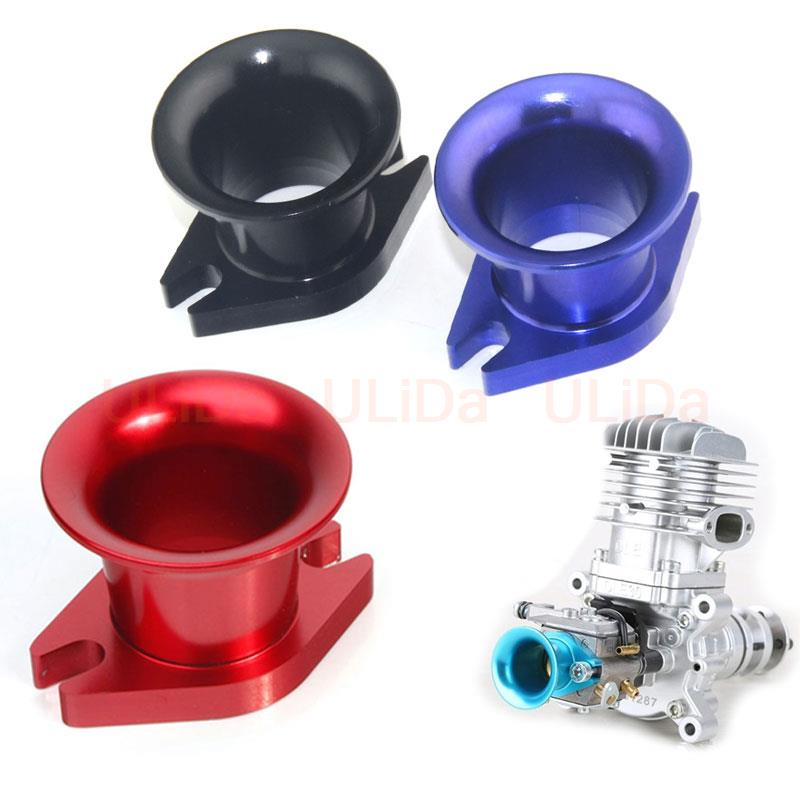 Aluminiumlegierung Air Horn Einlass für Zenoah G80 DLE30/ DLE50/ DLE55/ CRRC Gasmotor RC Flugzeug BLAU/ROT/SCHWARZ – Detail 1