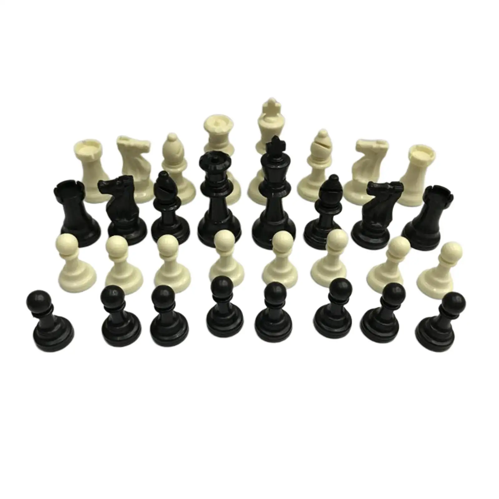 32x Chess Pieces Set Tournament Checkers Traveling Game 75mm King for Travel