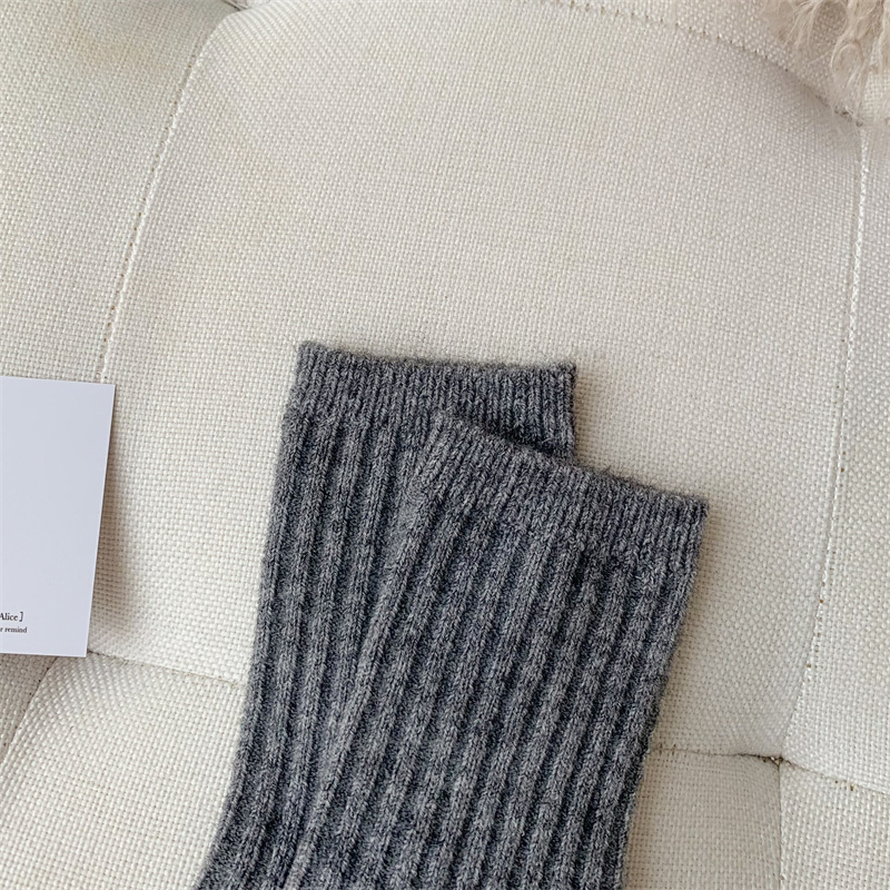 2022 New Winter Thicker Cashmere Wool Women Socks Casual japanese fashion Solid Color Long Sock Girls Thermal Warm Crew Sock