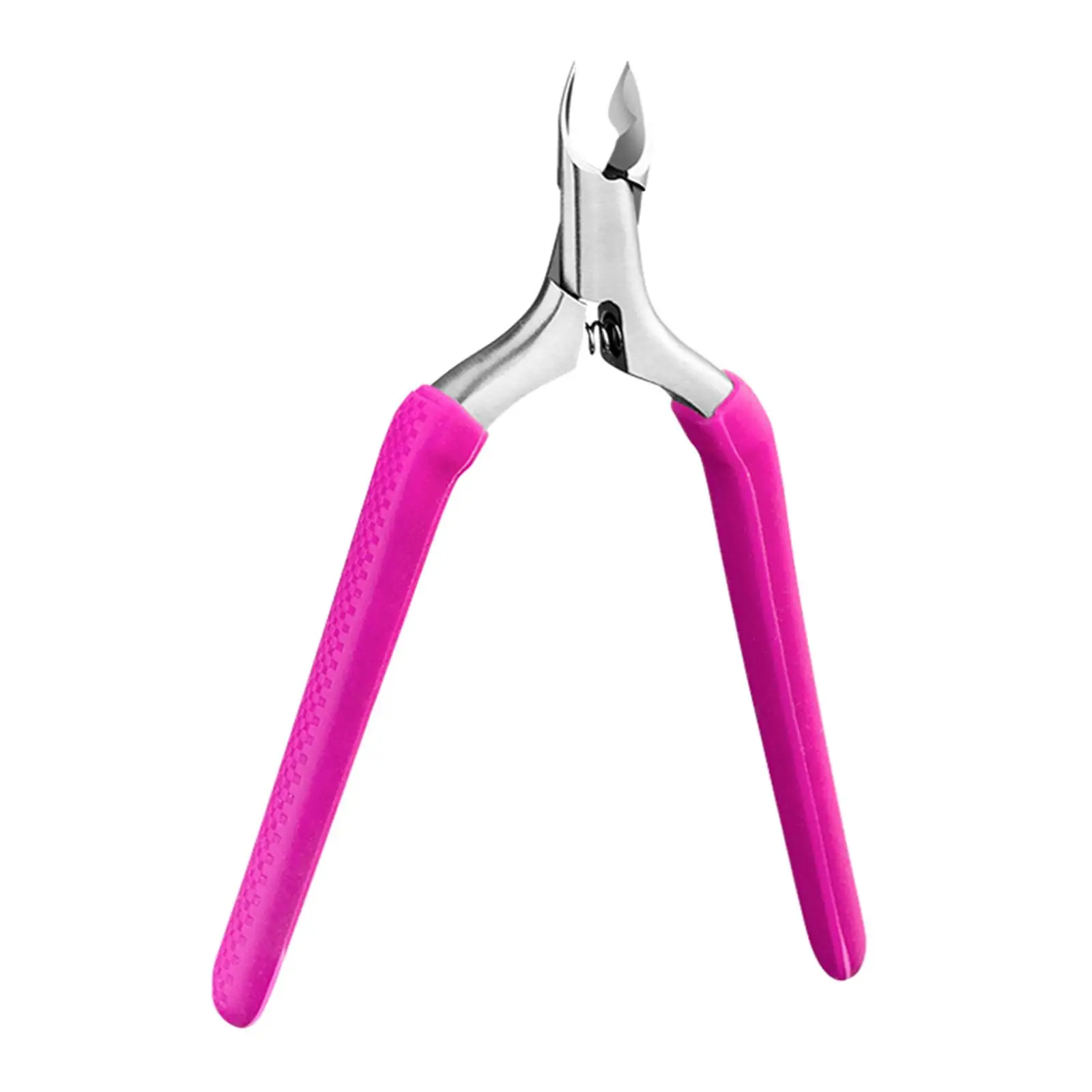 Professional Cuticle Nippers Anti Slip Silicone Handle for Fingernails and Toenails Stainless Steel Cuticle Trimmer for Salon