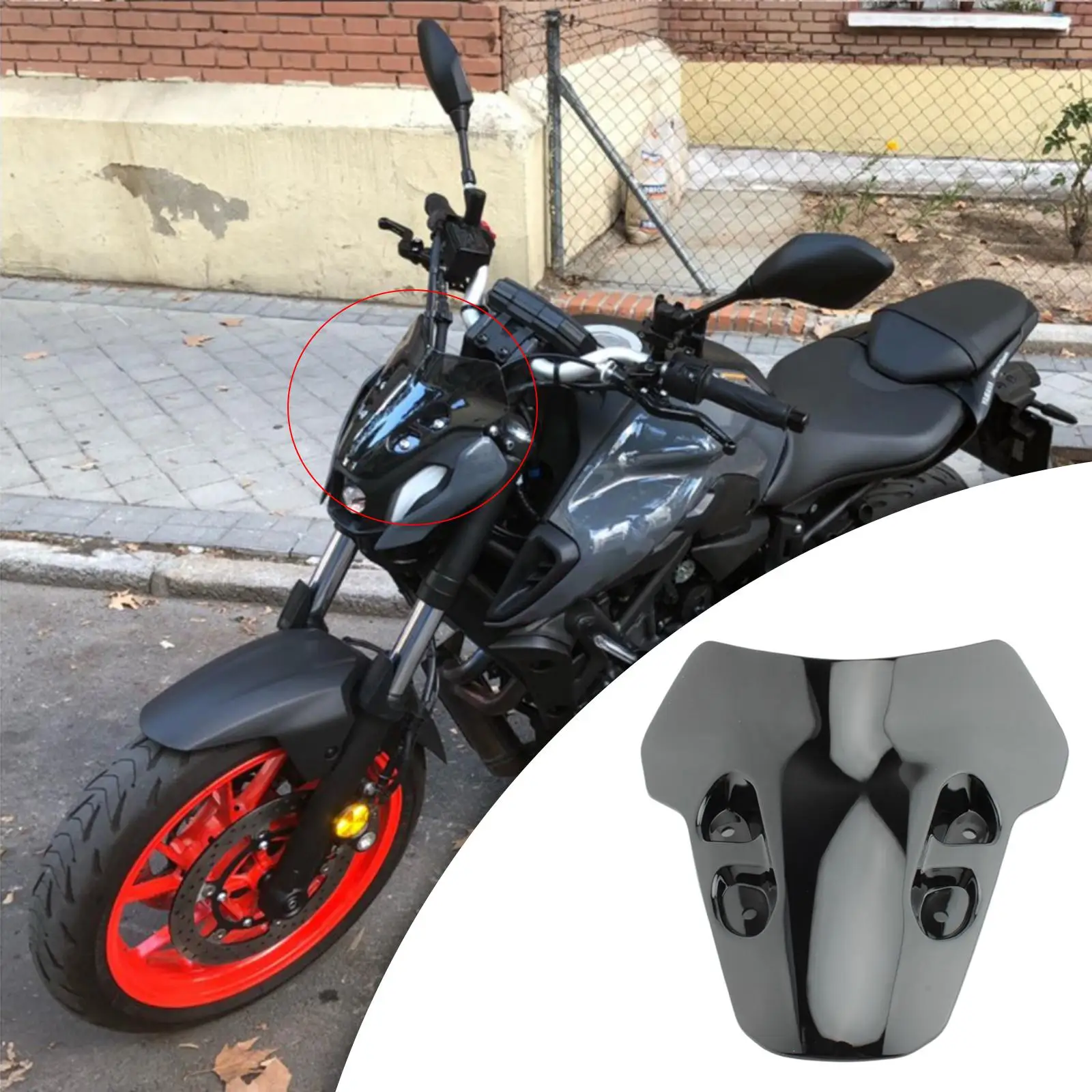 Motorcycle Windshield Windscreen  Deflector 021 Accessories Replacement Spare Parts Transparent
