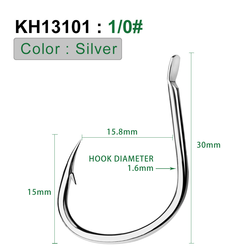 PRO BEROS 10Pcs 1/0-5/0 # Stacheldraht Große Fischerei Haken Karpfen Einzigen Fishihook Fly Angeln Zubehör Carbon Stahl jig Meer Haken – Detail 7