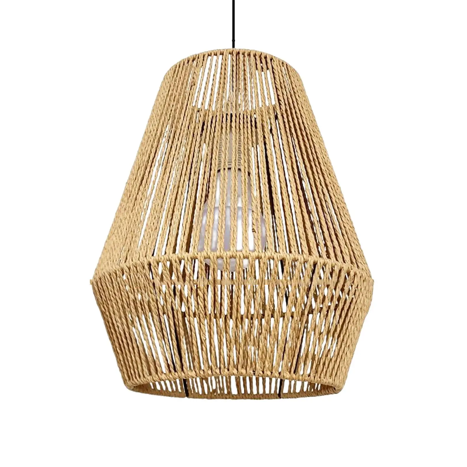 Rope Woven Hanging Lamp Shade Light Shade Accessories for Hotel Restaurant Sturdy Dust Proof Chandelier Cover DIY Light Fixture