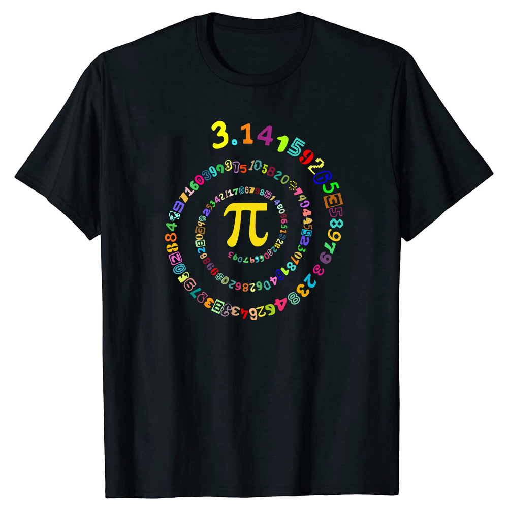 Lustige pi Tag Shirt Spirale pi Mathe T-Shirt für pi Tag 3,14 T-Shirt Top T-Shirts maßge schneiderte Baumwolle Tops Shirts einfachen Stil für Männer – Detail 2