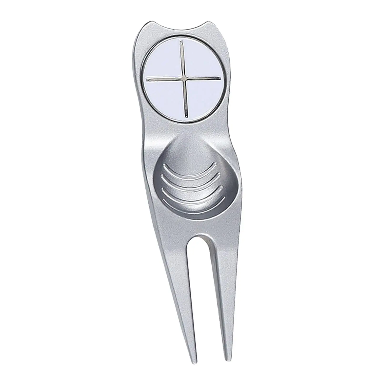 Golf Divot Repair Tool Magnetic Golf Ball Marker Portable Putting Green Fork Golf Accessories