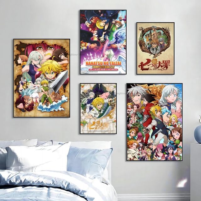 2024 Anime Deadly Sins Escanor Poster Painting canvas 16*24 inch