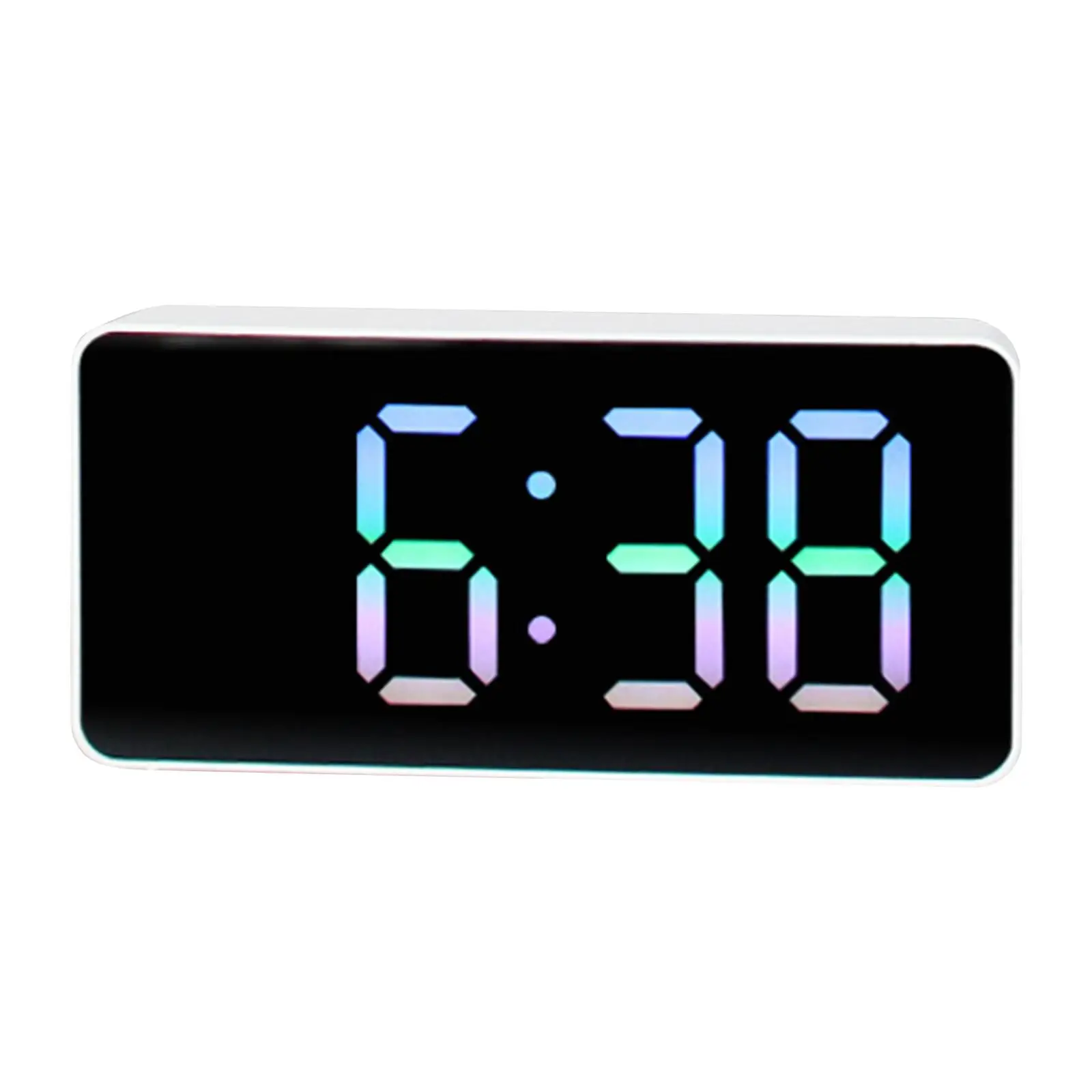 Digital alarms Clock 12/24H Voice Control Calendar USB Charging Electronic Clock Desk Clock for Bedside Cafe Home Living Room